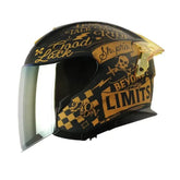 Casco Shaft Pro 240Dv Retrum Negro Dorado Visor Iridium Dorado
